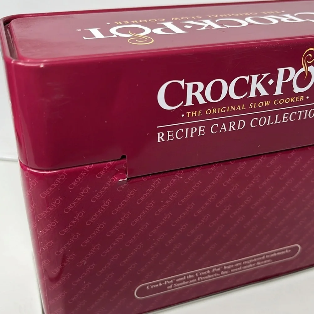 Crock-Pot Recipe Card Collection Tin‎ Box The Original and #1 Brand Slow Cooker